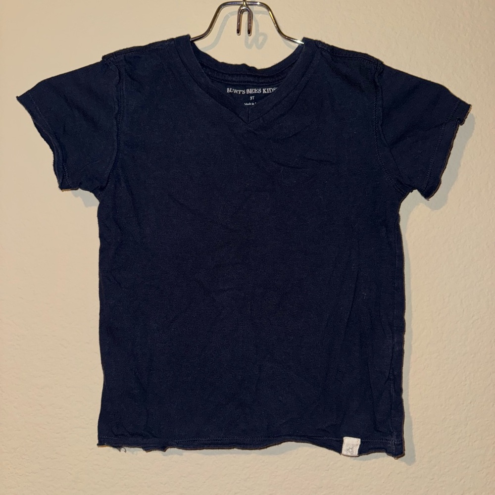 Burts Bees kids 3T navy blue short sleeve T-Shirt